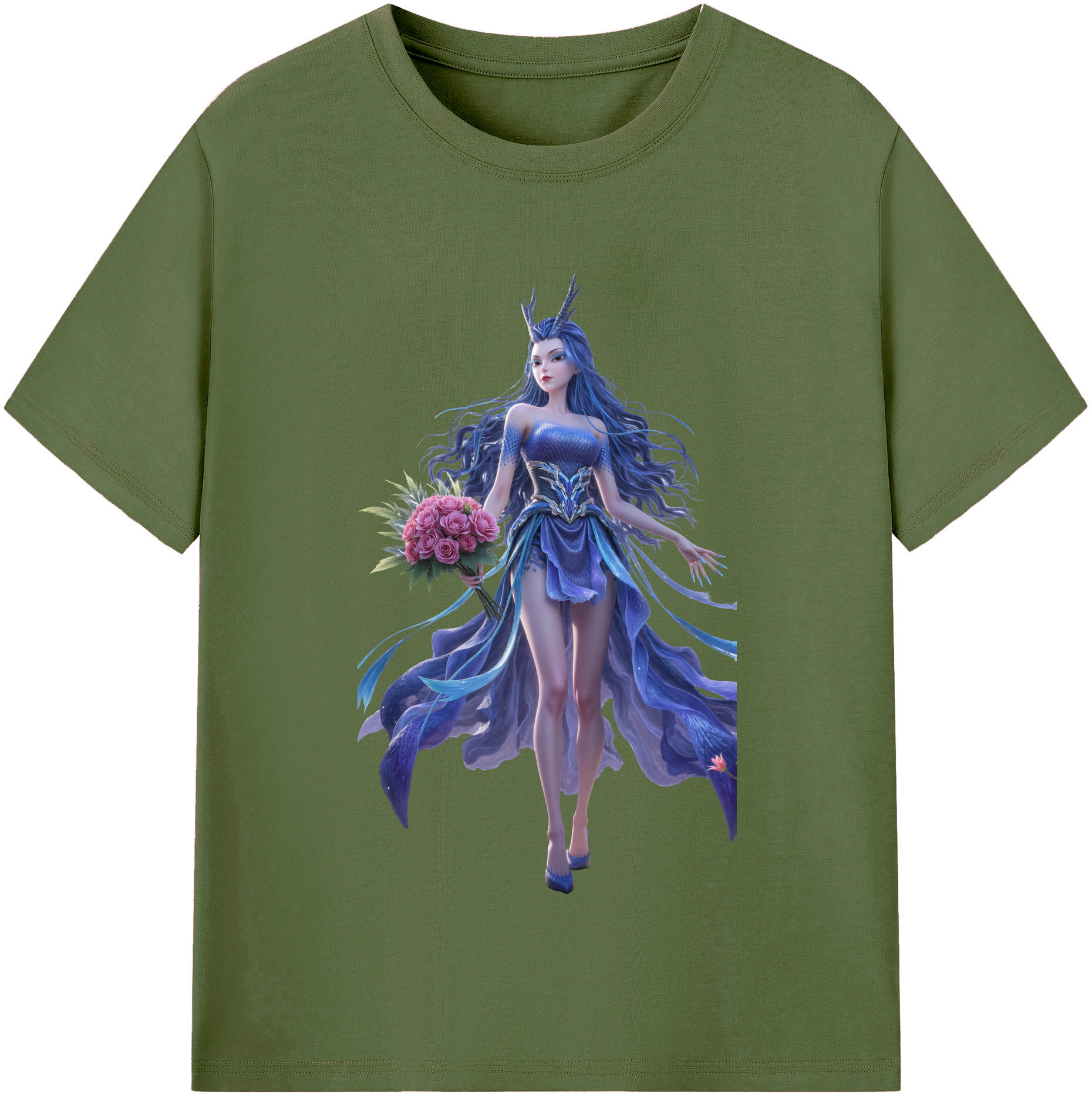 （画像用） Ne Zha 2 ナタ 魔童の大暴れ 綿100％半袖Tシャツ（フロントプリント）